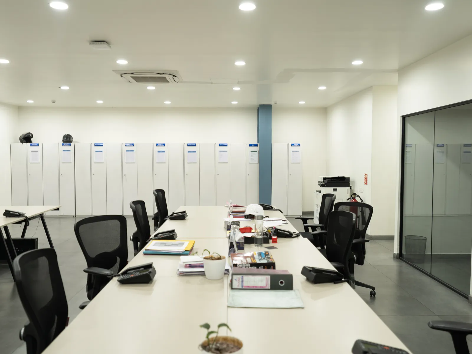 Shared desk area with filing storage — LICO